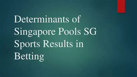 singapore pools sg sports results|Sports .